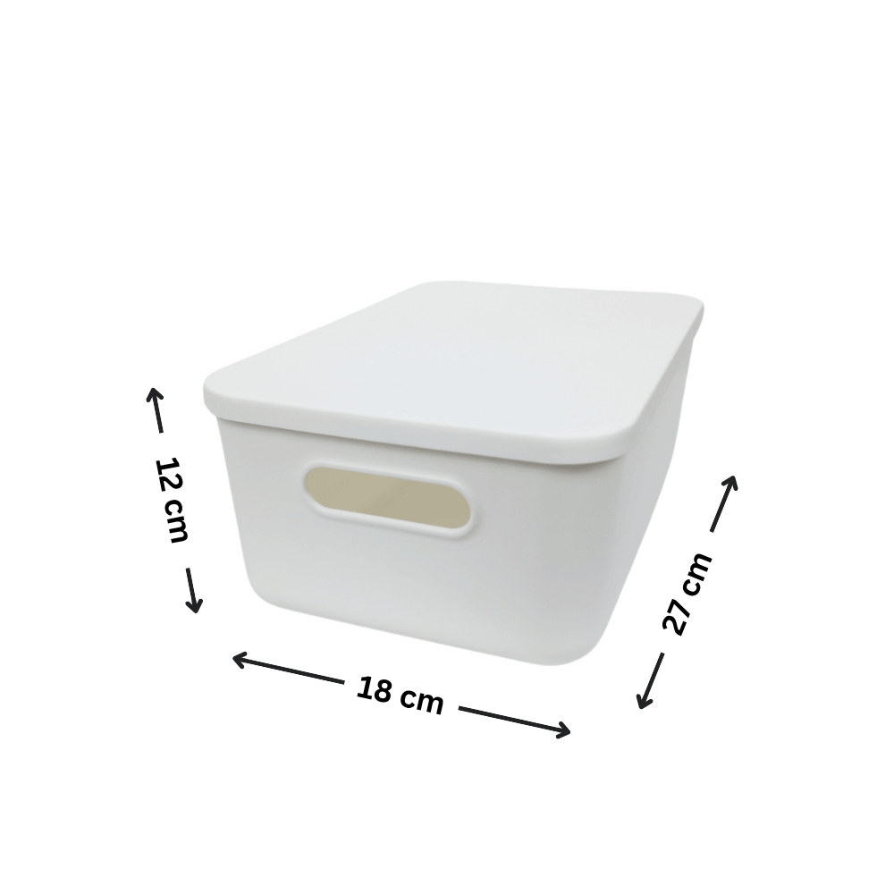 12-Pack White Storage Tubs with Lids
