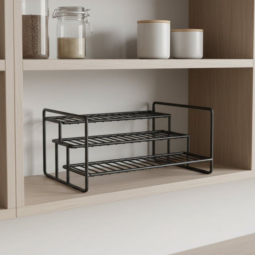 Metal Spice Rack – Black-0