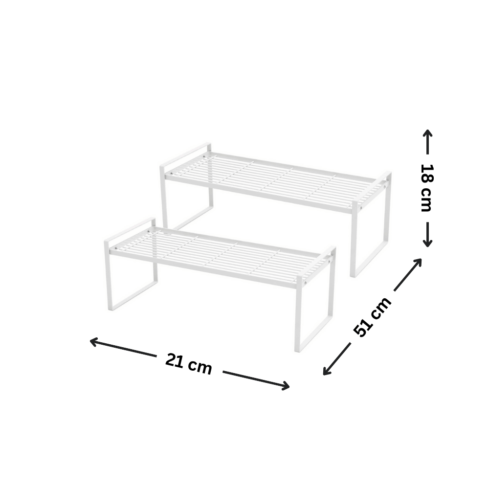 Metal Under Sink Shelf – White-2