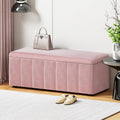Artiss Storage Ottoman Blanket Box 103cm Velvet Pink-0