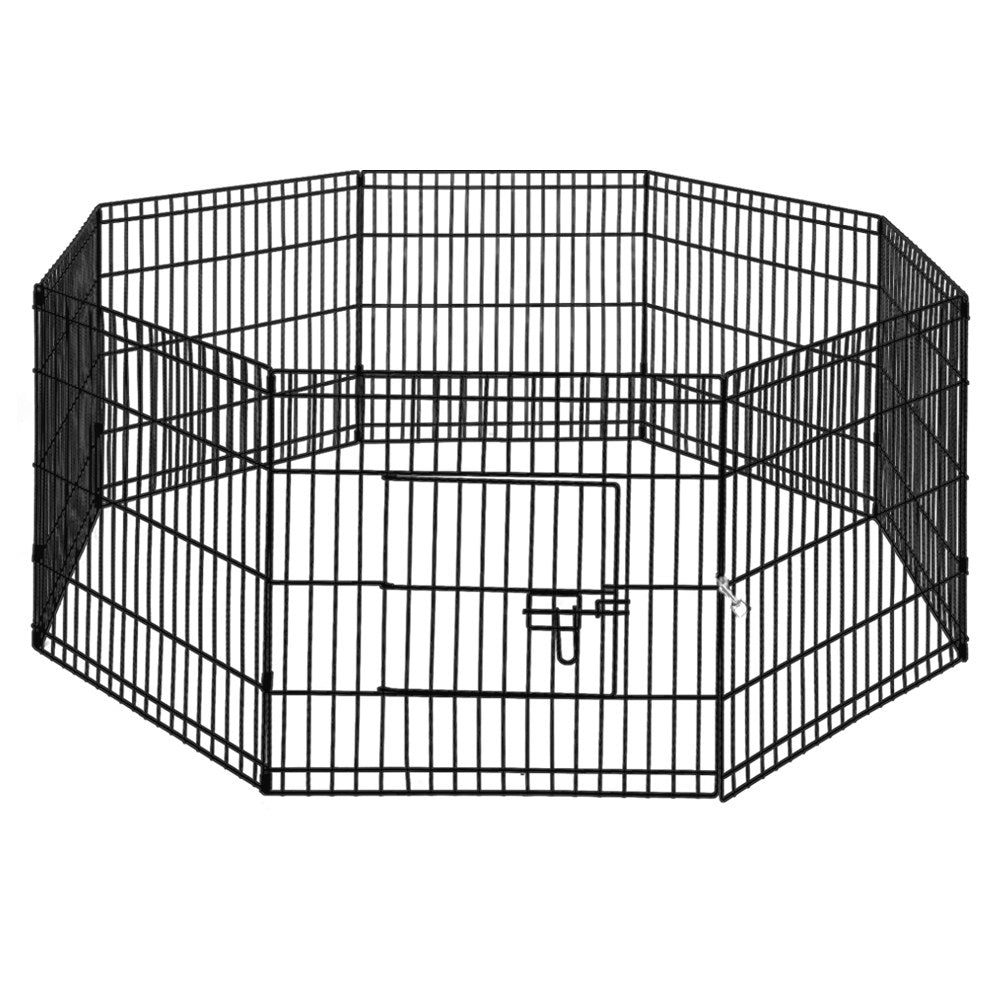 NNEDSZ 24 8 Panel Pet Dog Playpen Puppy Exercise Cage Enclosure Play Pen Fence-0