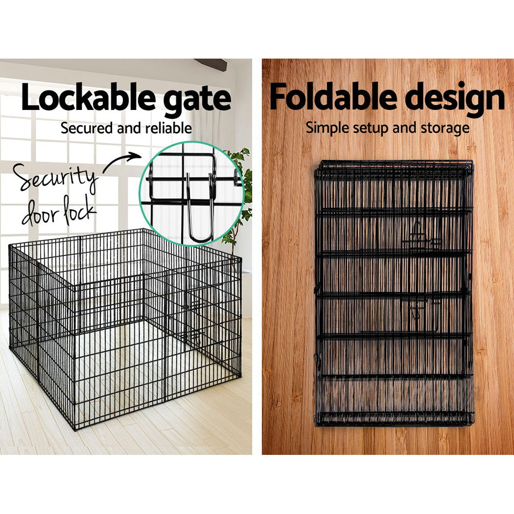 NNEDSZ 36 8 Panel Pet Dog Playpen Puppy Exercise Cage Enclosure Play Pen Fence-2