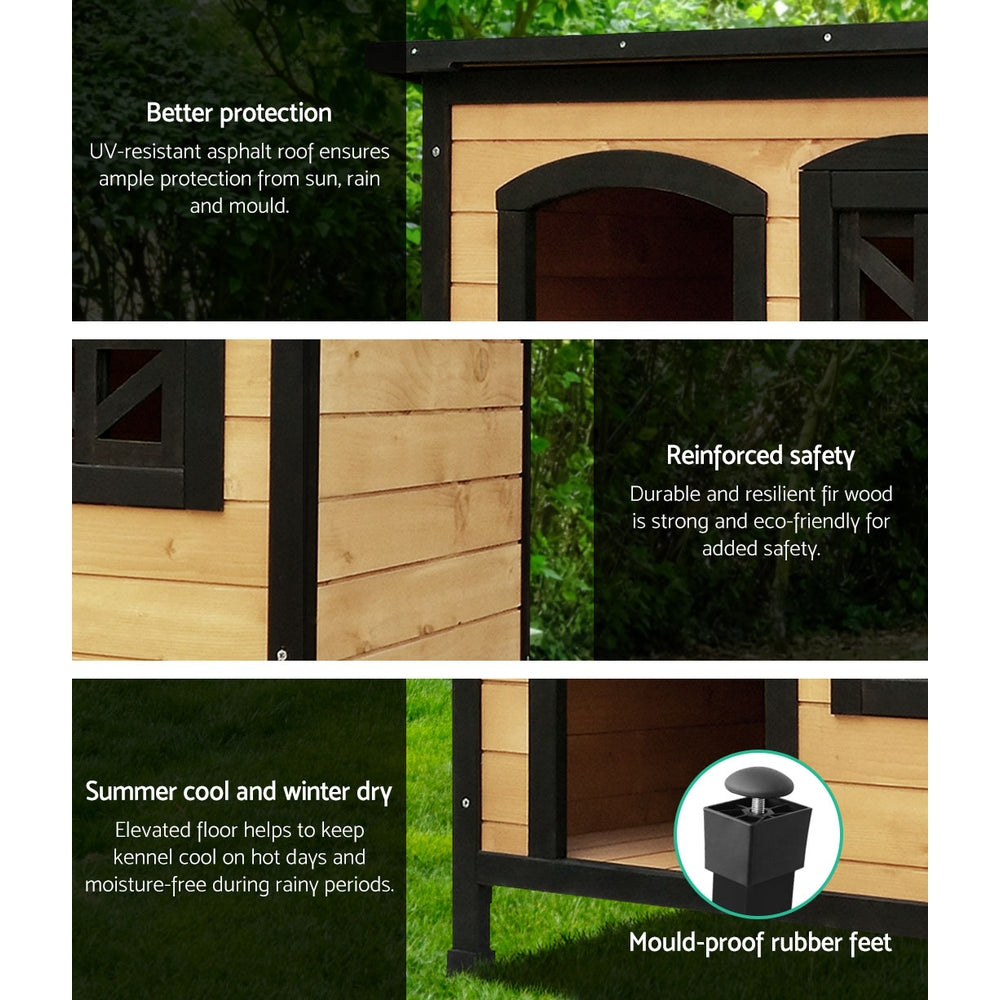 NNEDSZ Medium Wooden Pet Kennel-3