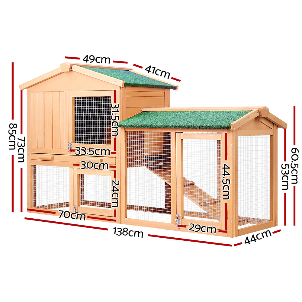 NNEDSZ 138cm Wide Wooden Pet Coop-1