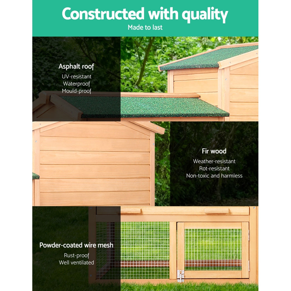 NNEDSZ 138cm Wide Wooden Pet Coop-3