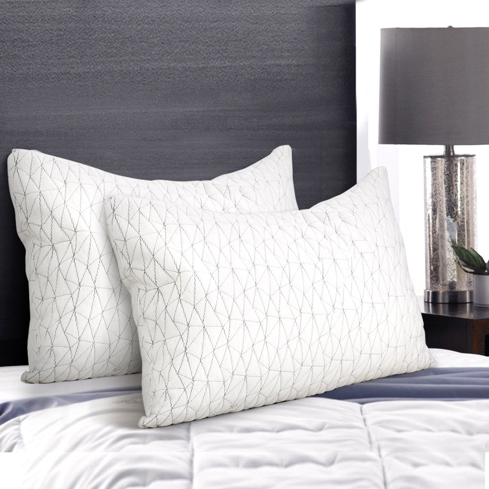 Giselle Bedding Memory Foam Pillow Single Size Twin Pack-0