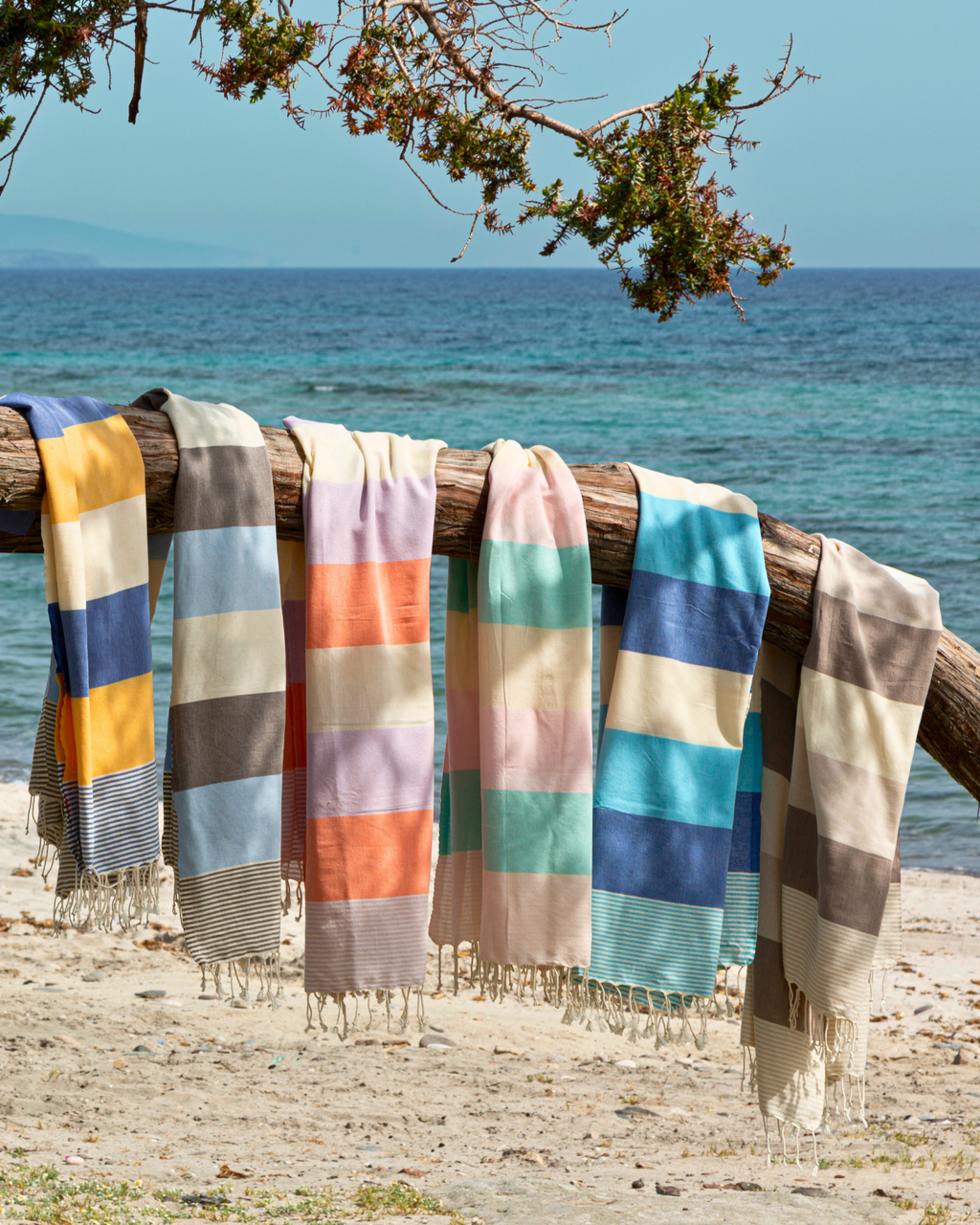 Quick-Dry Cotton Towel – Lightweight Beach & Travel Towel – Mint & Lemon – Palermo-2