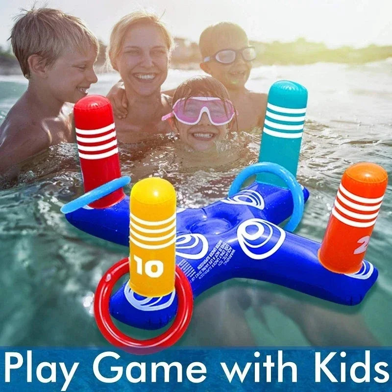 Inflatable Ring Toss Game Floating Pool Toys Set-2