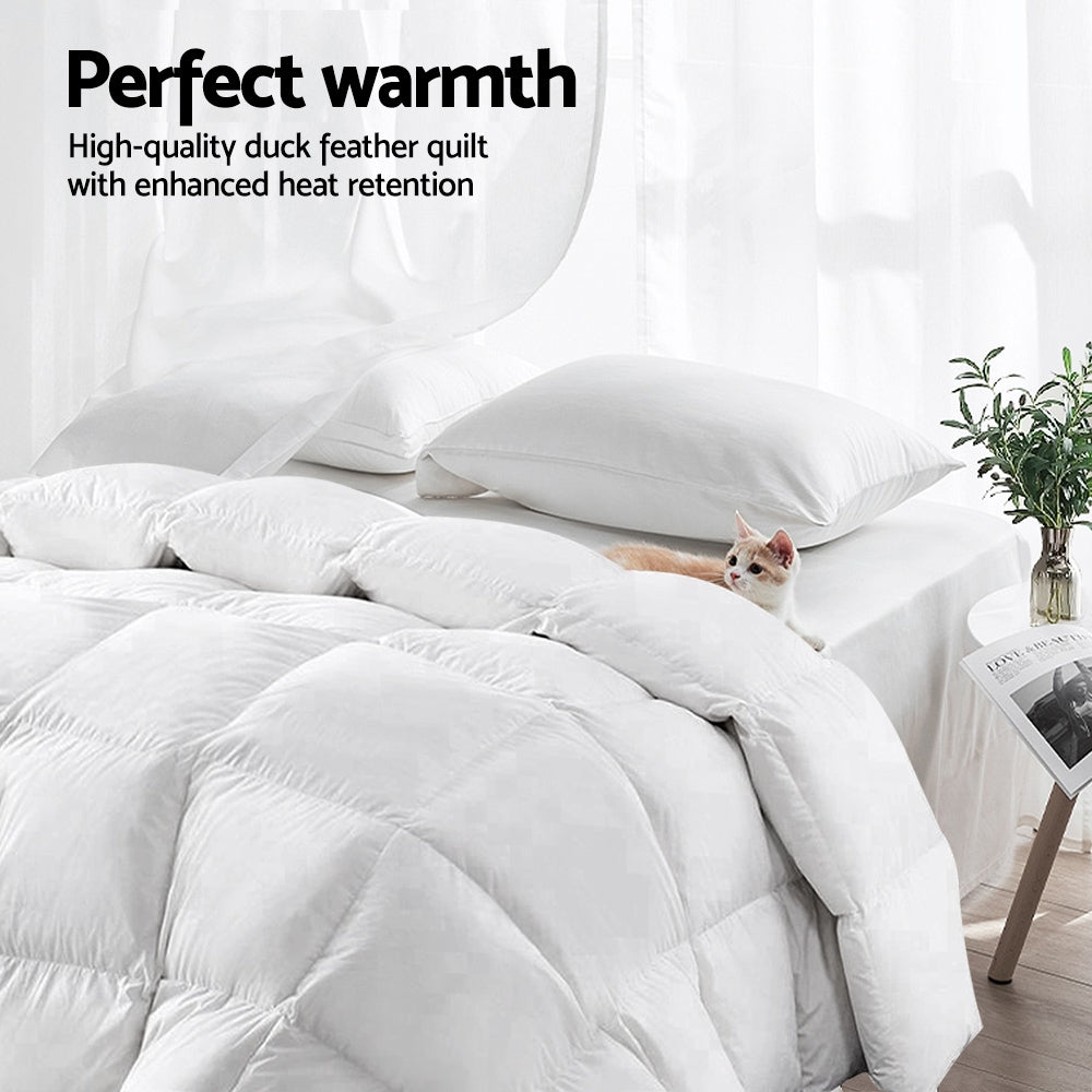 NNEDSZ Bedding King Size Light Weight Duck Down Quilt Cover