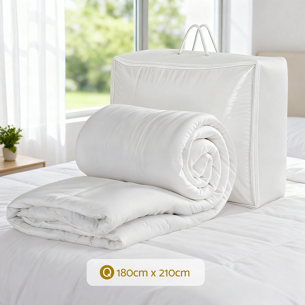 Giselle Bedding Double Size 400GSM Microfiber Quilt All Season Duvet Quilts Comforter Winter Summer-2