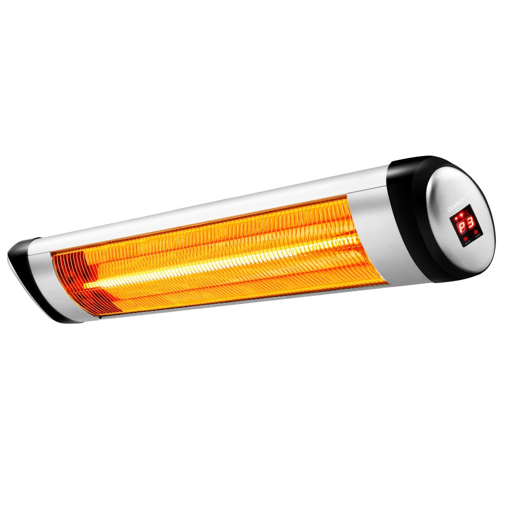 NNEDSZ Electric Infrared Patio Heater Radiant Strip Indoor Outdoor Heaters Remote Control 1500W