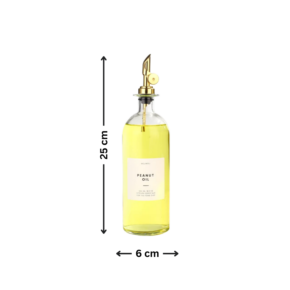Round Glass Oil & Vinegar Bottle – 500ml Dispenser-1