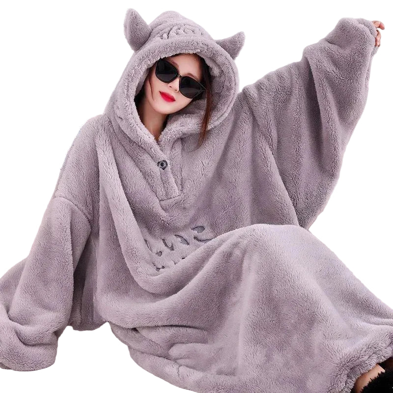 NNEOBA Oversized Fleece Hoodie Blanket