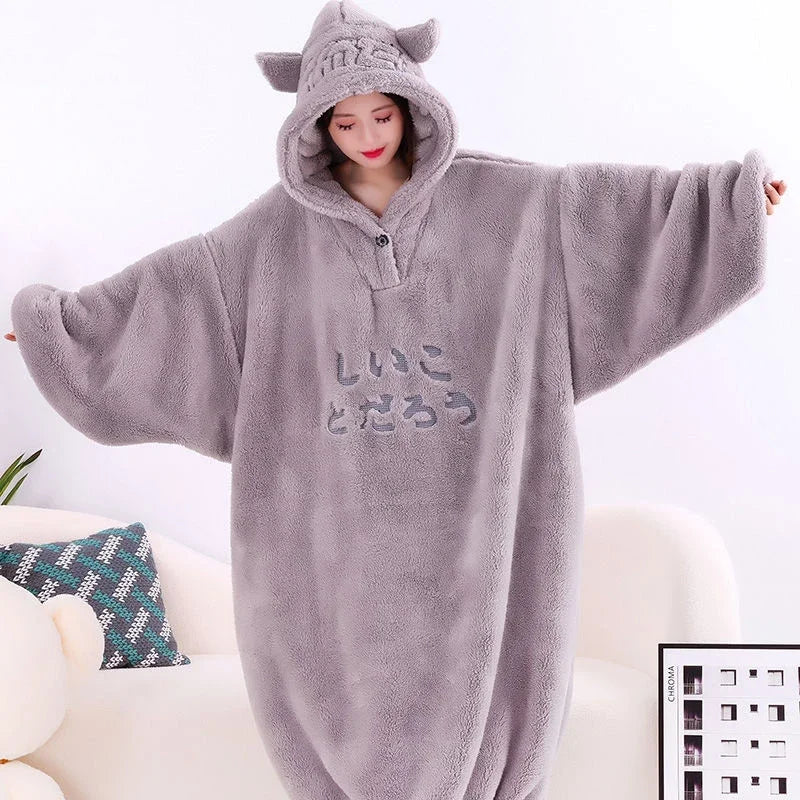 NNEOBA Oversized Fleece Hoodie Blanket