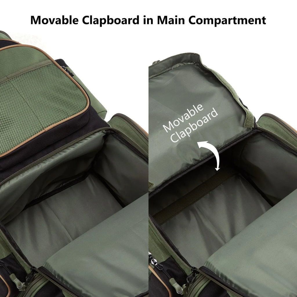 Tactical Fishing Tackle Backpack Lightweight Soft Tackle Bag Army Green-4