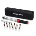 Bicycle Torque Wrench Set Dual Direction Socket Kit Red-0