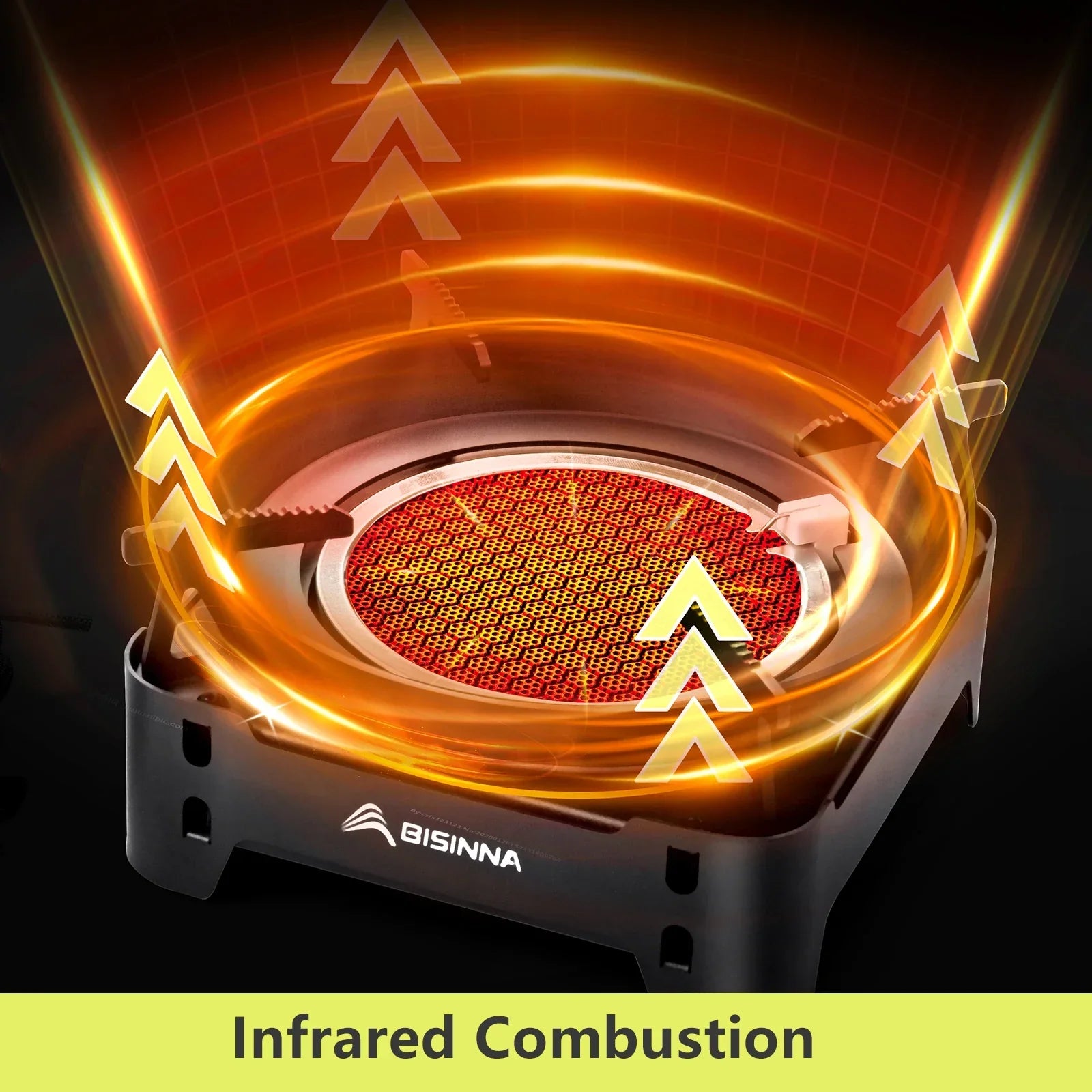 3600W Infrared Camping Gas Stove Black