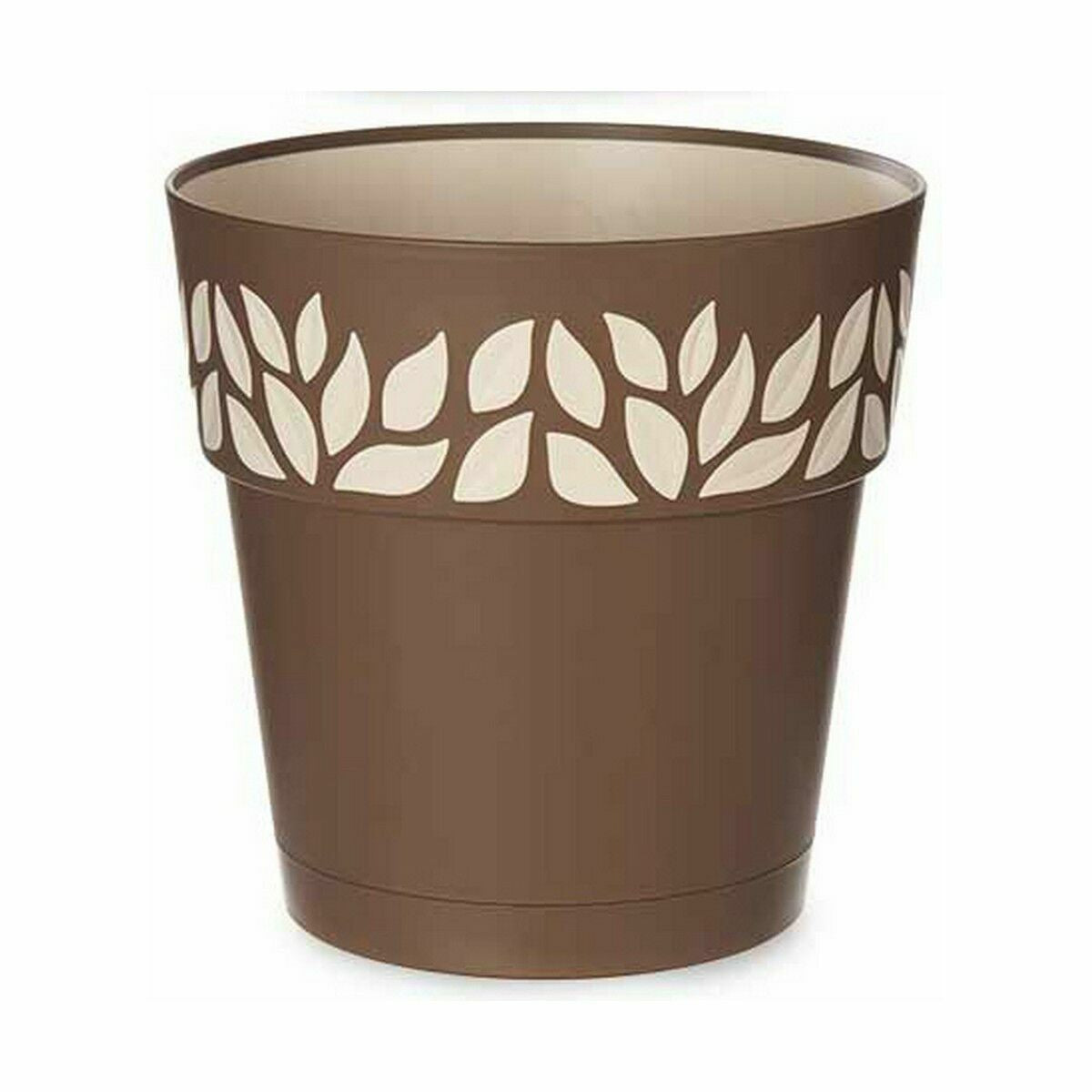 Self-watering flowerpot Stefanplast Cloe Brown Plastic 25 x 25 x 25 cm (6 Units)-2