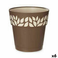 Self-watering flowerpot Stefanplast Cloe Brown Plastic 25 x 25 x 25 cm (6 Units)-0