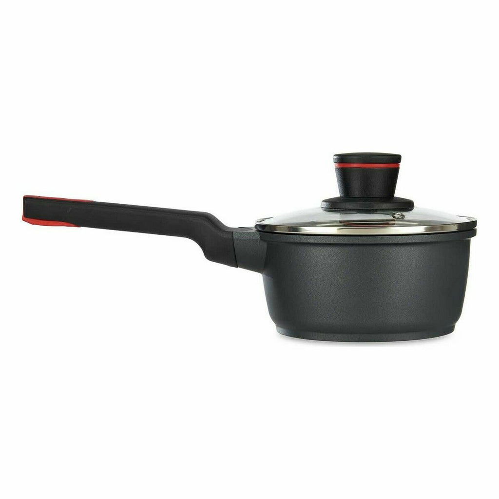 Saucepan with Lid Kinvara Black Metal Aluminium Bakelite Cast aluminium Ø 16 cm 17,1 x 14 x 35,2 cm (6 Units)-1