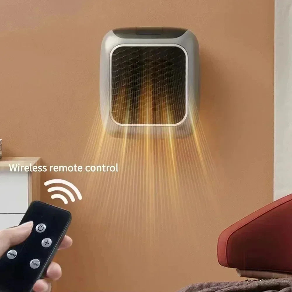 NNEOBA Wall Mounted Mini Bathroom Heater with Remote