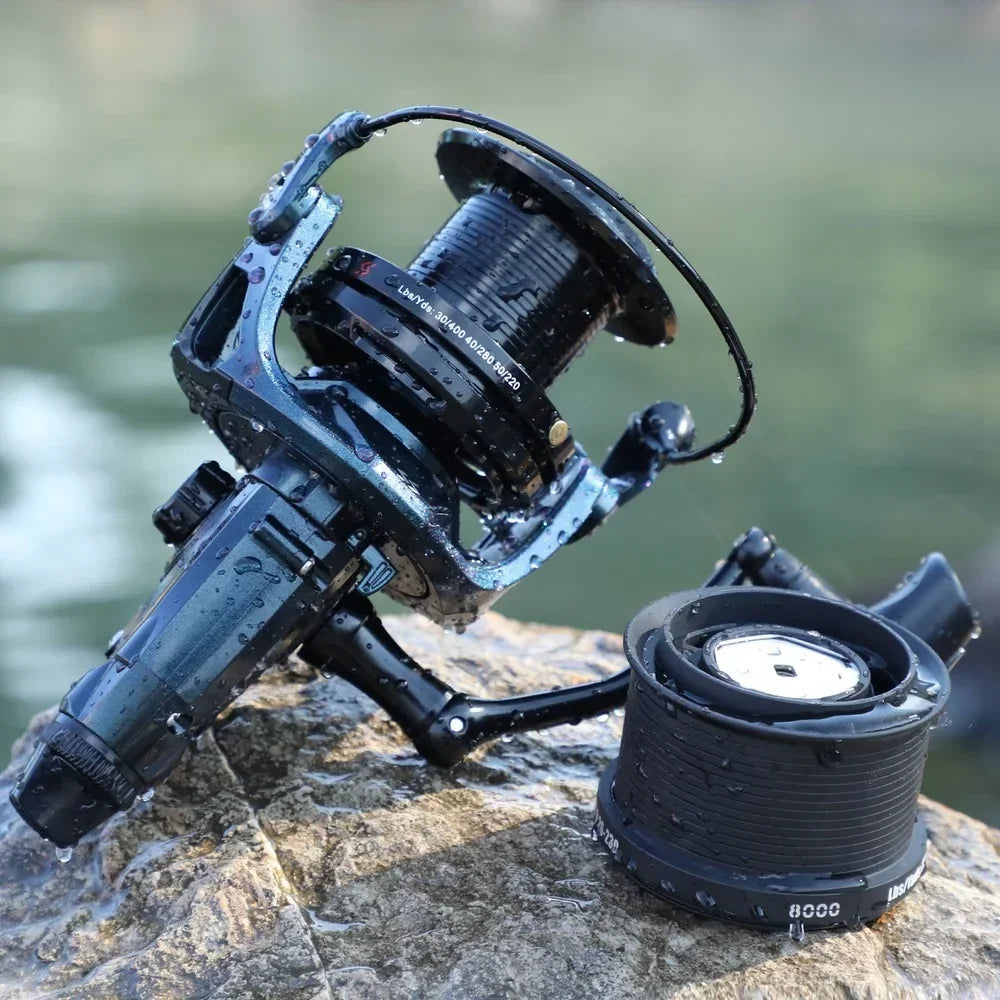 NNEOBA Big Game Spinning Reel Trolling Surf Casting Reel Black