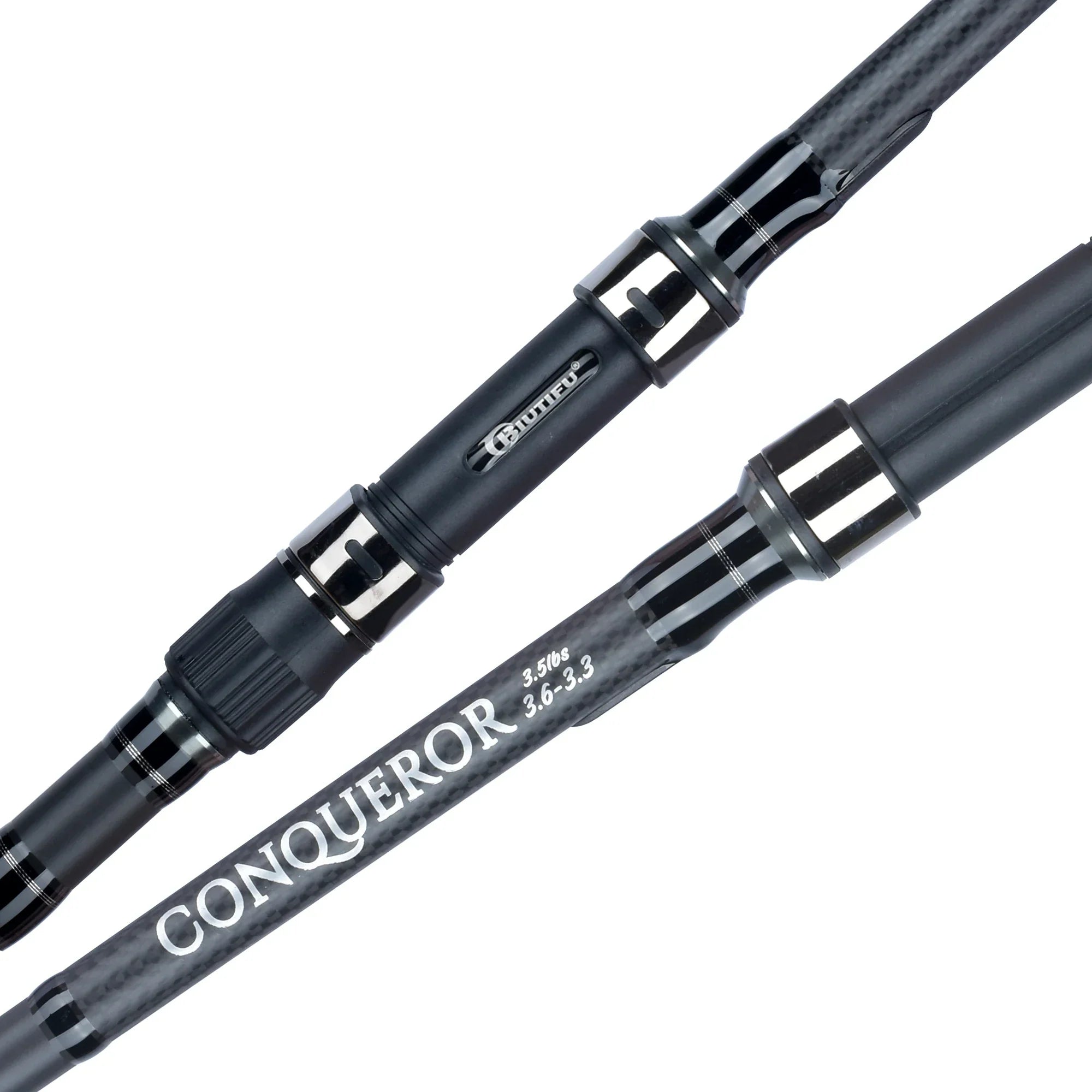 2-Tips 4.2m Carbon Fiber Carp Fishing Rod Grey-3