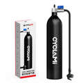 Aluminum Alloy 1.3L Tire Booster High-Pressure Air Tank with Valve Black-0