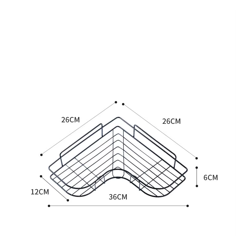 NNEOBA Non-Perforated Triangle Bathroom Shelf