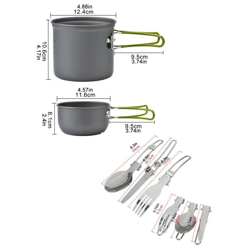 NNEOBA Portable Camping Cookware Set