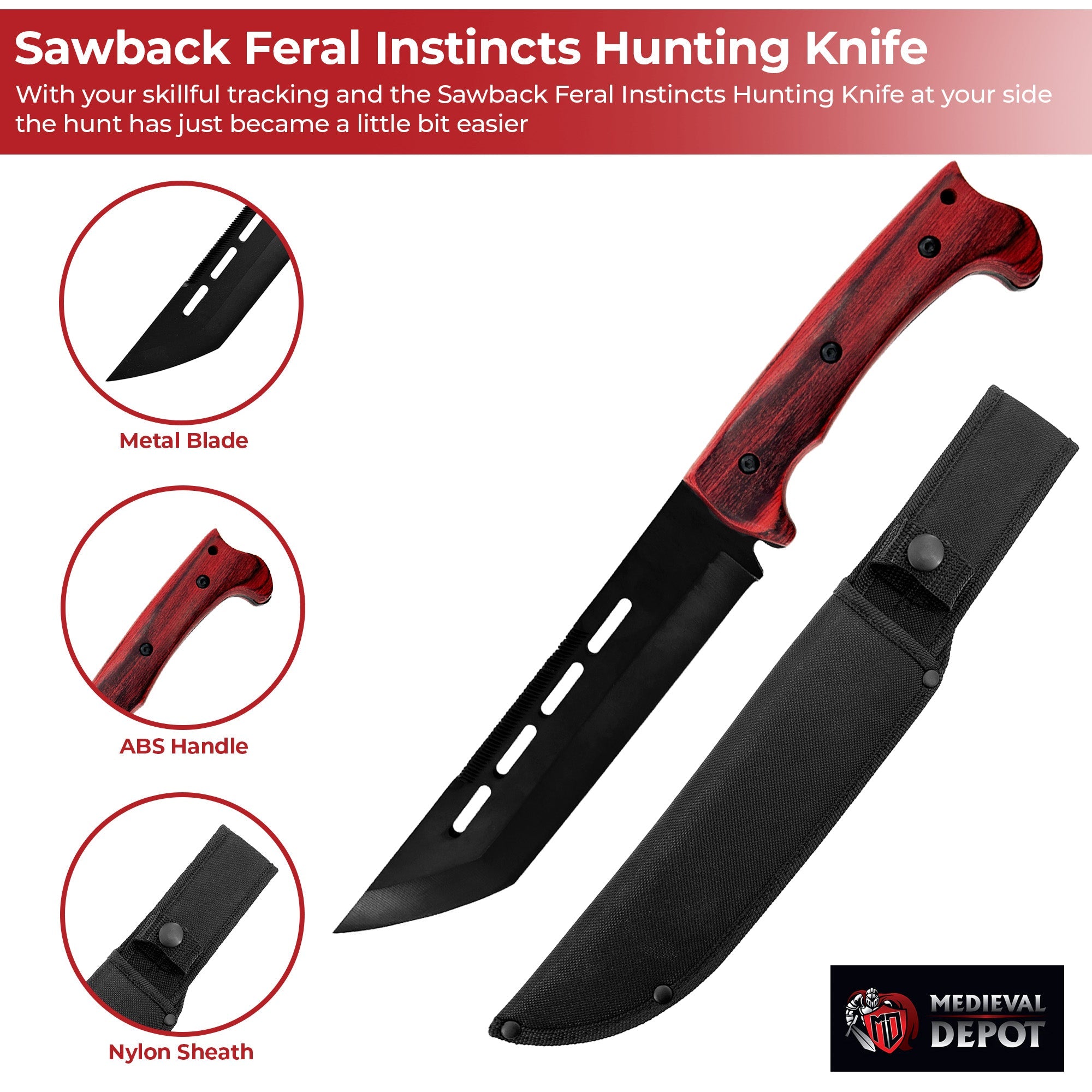 Sawback Feral Instincts Hunting Knife-2