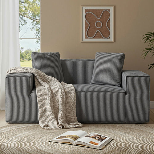 Artiss 2 Seater Sofa Loveseat Sofas Bed Couch No Assembly Corduroy Small Couches Apartement