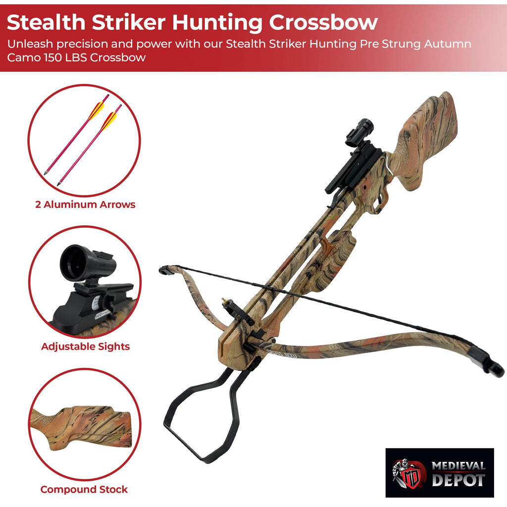 Stealth Striker Hunting Pre Strung Autumn Camo 150LBS Crossbow-2