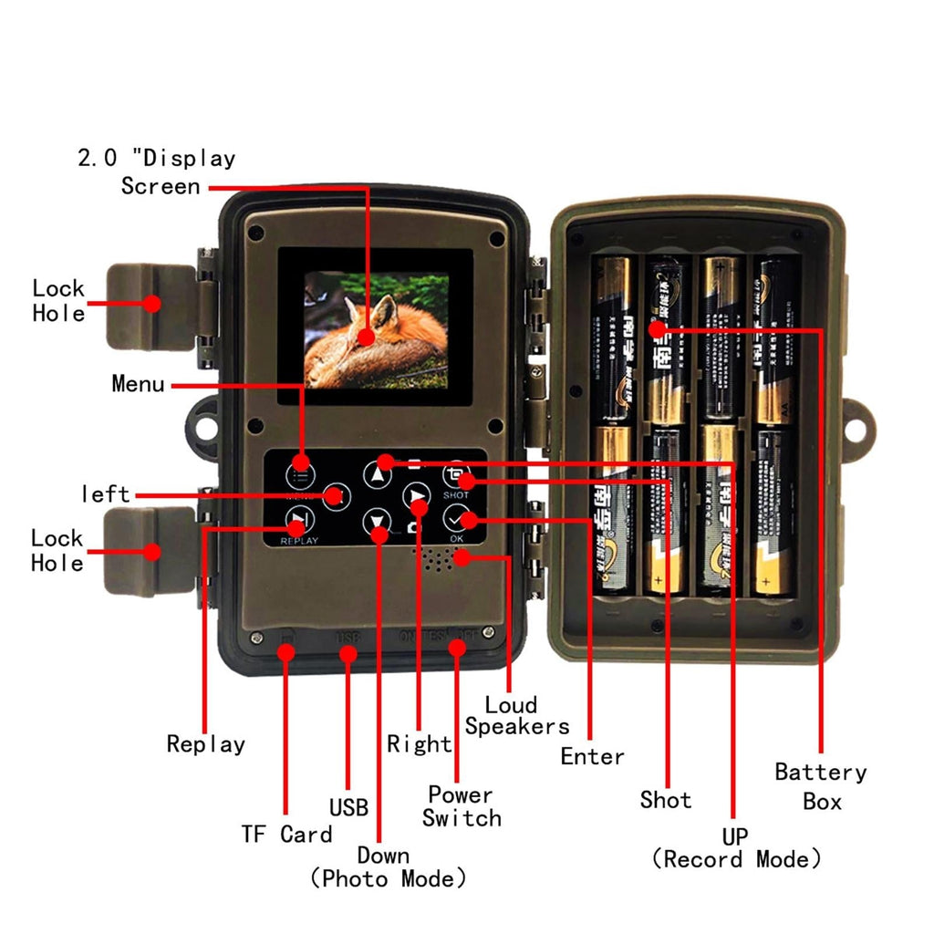 NNEIDS 1080P Wildlife Hunting Camera With Night Vision For Outdoor Tracking