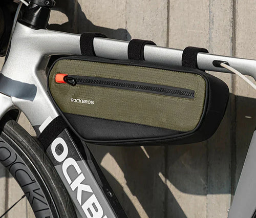 1.7L Bicycle Frame Tube Bag Reflective Green-1
