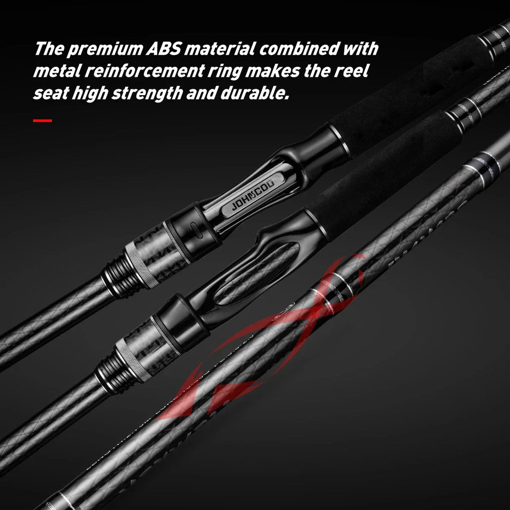 Inshore Spinning Fishing Rod Long Casting Carbon Rod Black-4