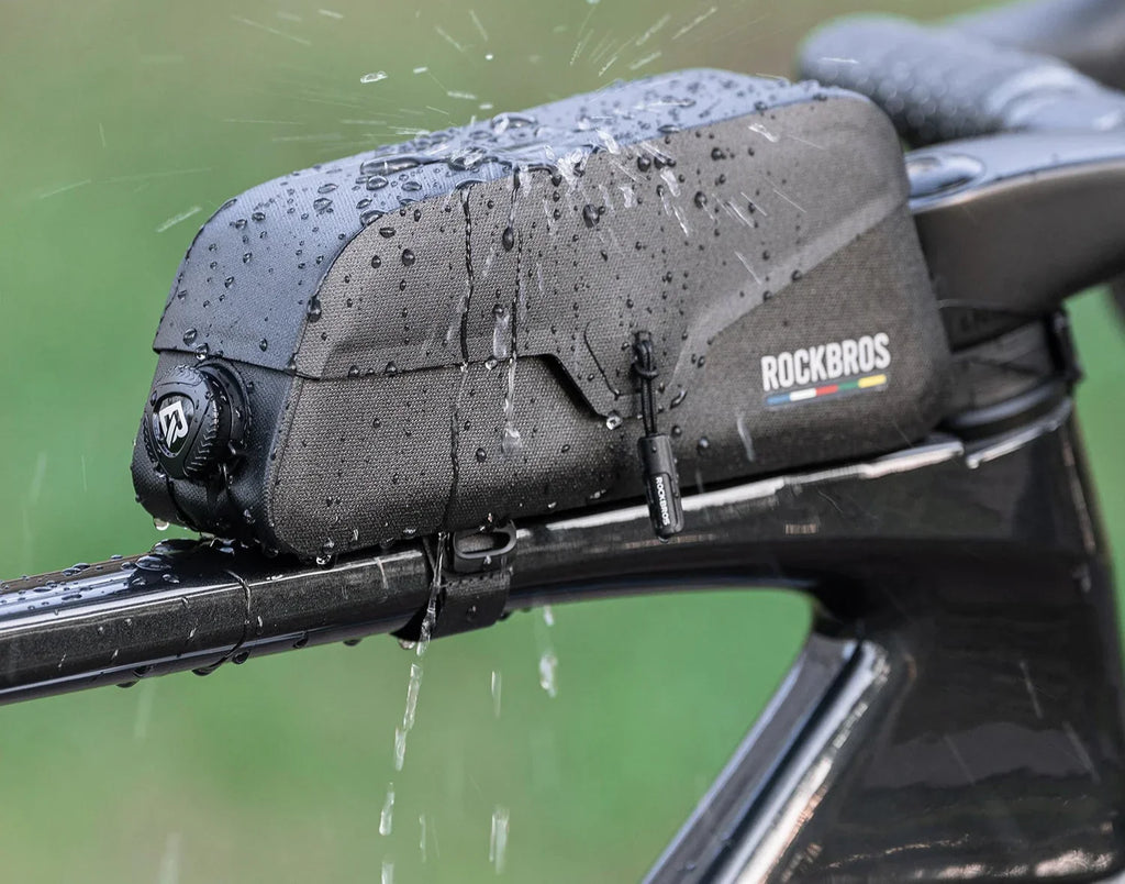 Waterproof 0.6L Top Tube Lightweight Frame Storage Bag Black-1