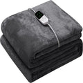 Double-Sided Flannel Electric Blanket with 6 Heating Levels & 5 Timing Options