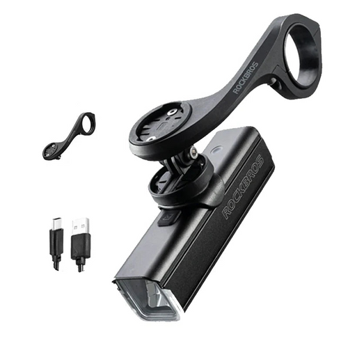 1000LM Bike Light with Battery USB-C Front Lamp Black-0