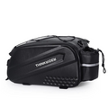 14L Bicycle Hard Shell Hunch Waterproof PU Bike Tail Bag Black-0