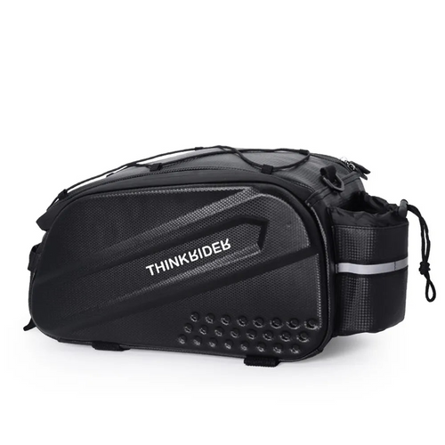 14L Bicycle Hard Shell Hunch Waterproof PU Bike Tail Bag Black-0
