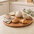 Acacia Wood Round Serving Tray