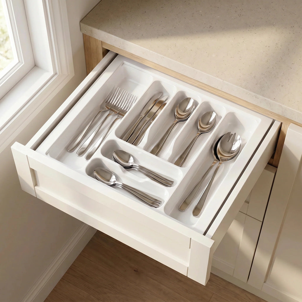 White Cutlery Tray 530x480mm-1