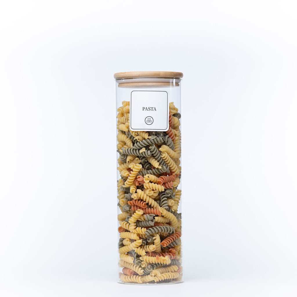 Round Glass Jar with Bamboo Lid - 2100ml-2