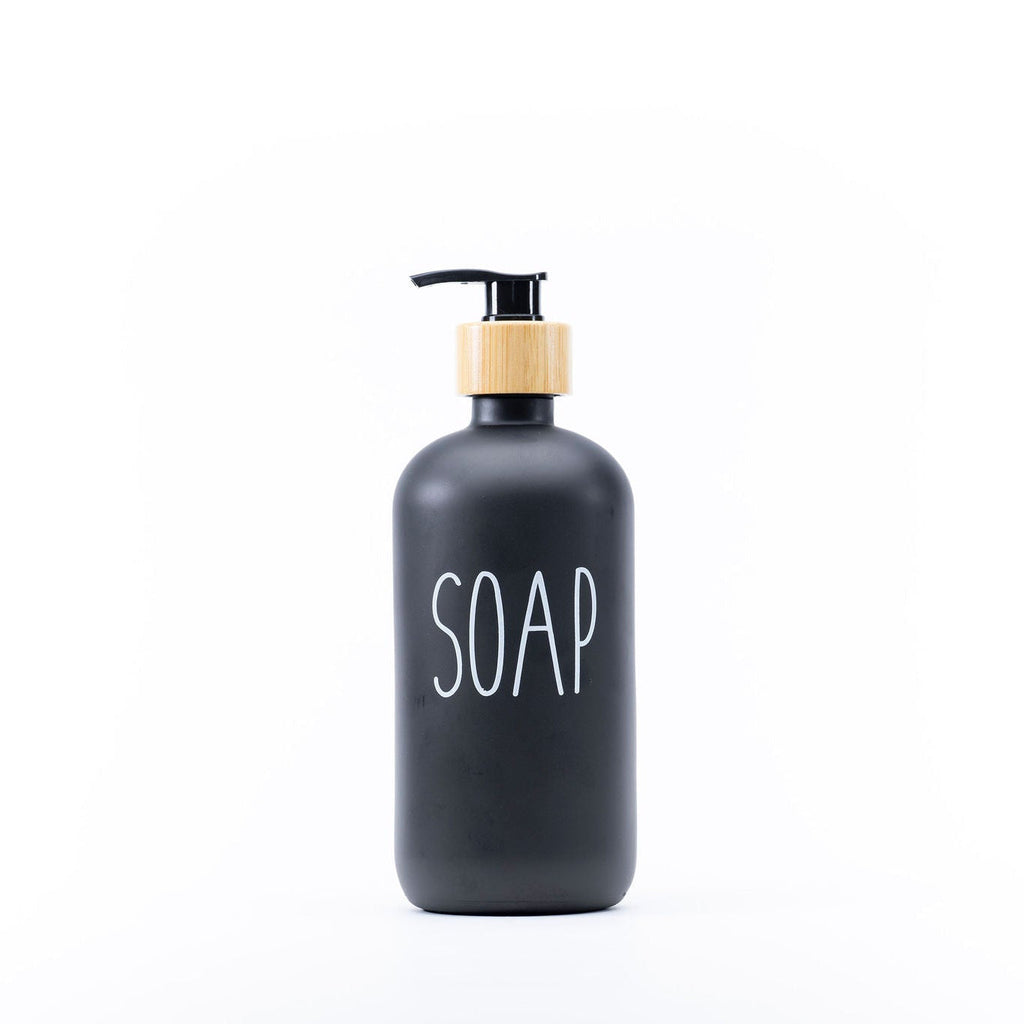 Glass Pump Bottles + Bamboo Tray – 500 ml Set-2