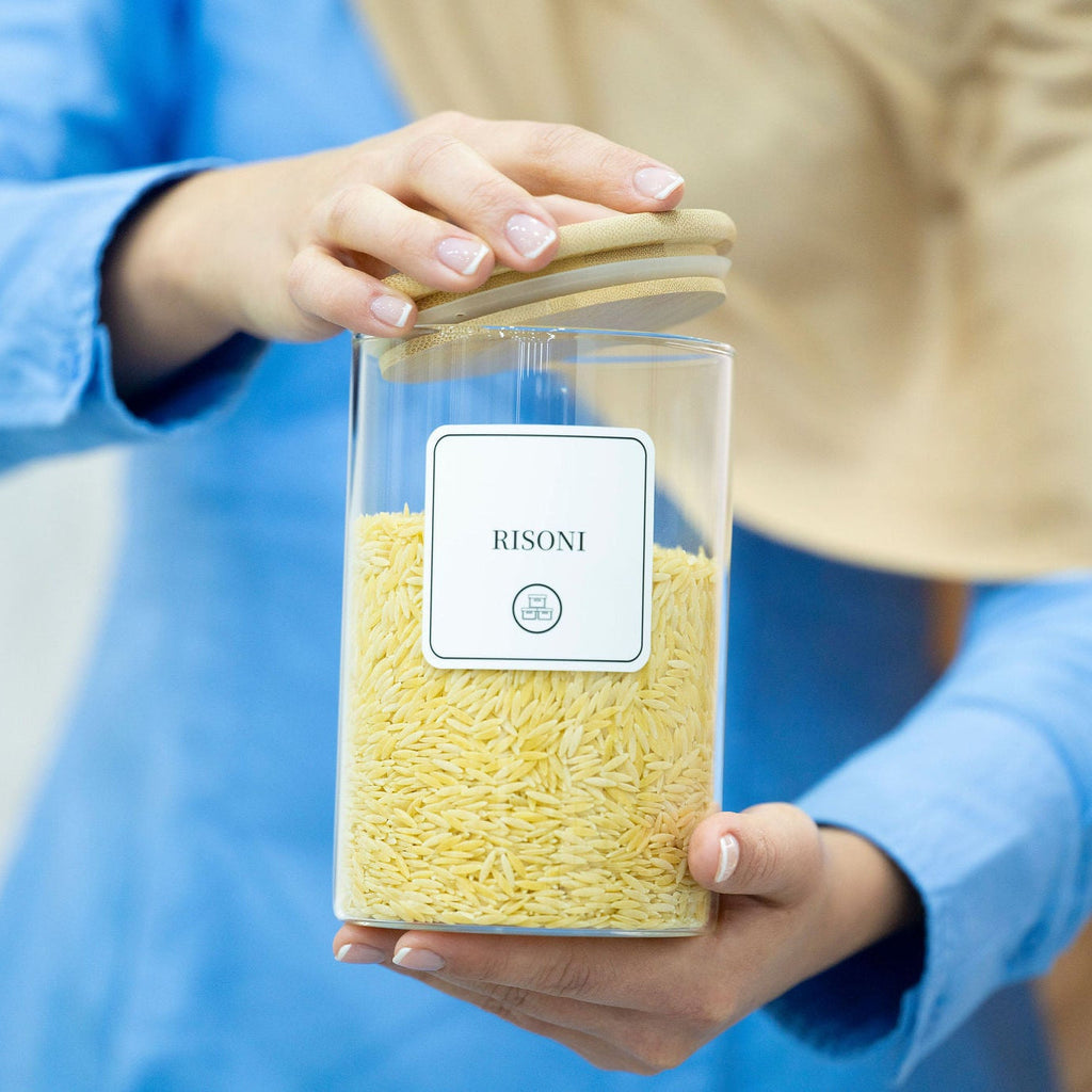 Round Glass Bamboo Storage Jars – 8 Sizes