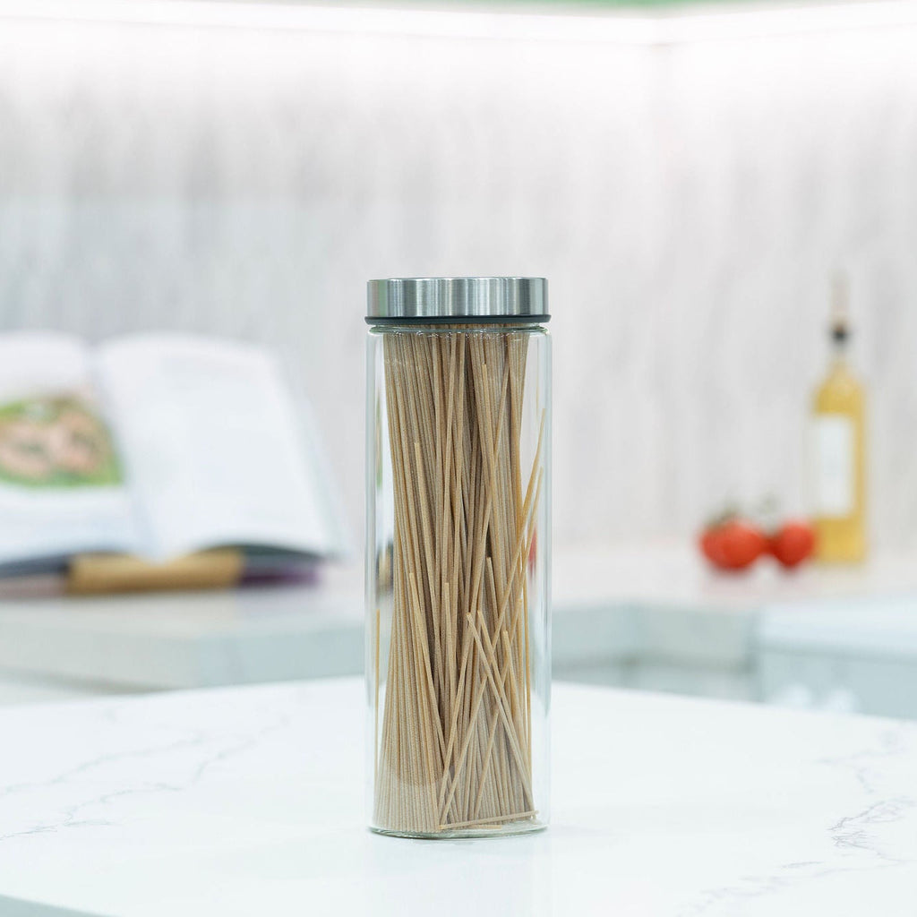 Glass Storage Jar – 1300ml with Clear Stainless Lid