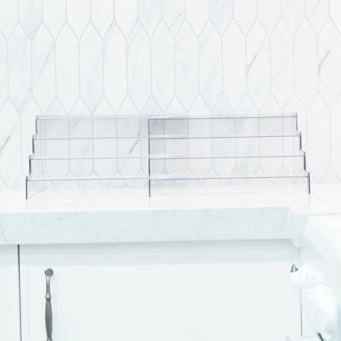 Expandable 4-Tier Clear Spice Rack Organiser-1