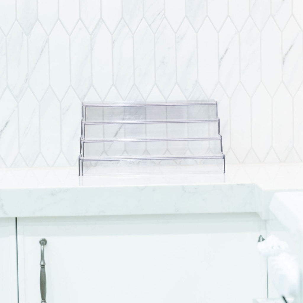 Expandable 4-Tier Clear Spice Rack Organiser-0