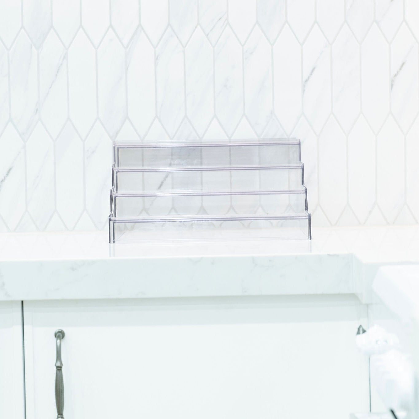 Expandable 4-Tier Clear Spice Rack Organiser-0